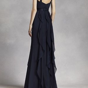 Vera Wang White Bridesmaid Dress, Size 8